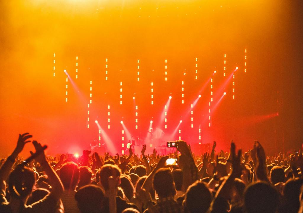 people enjoying the concert