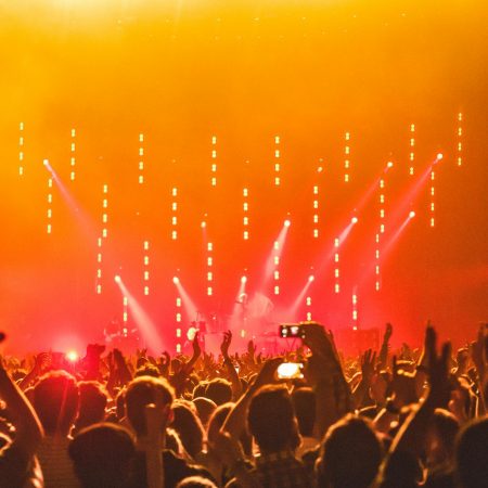 people enjoying the concert